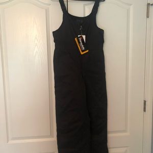 Boys L.L. Bean New with Tags Black Snow Bibs Sz 14
